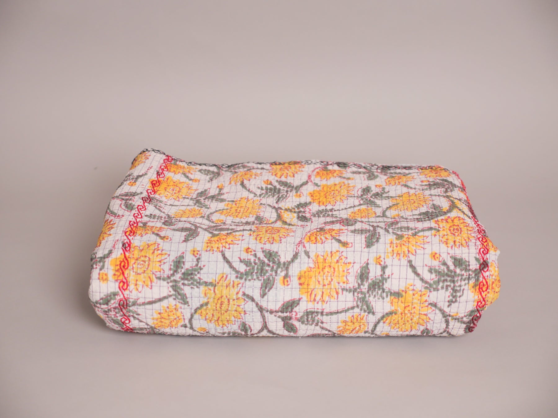 Couverture kantha vintage imprimé